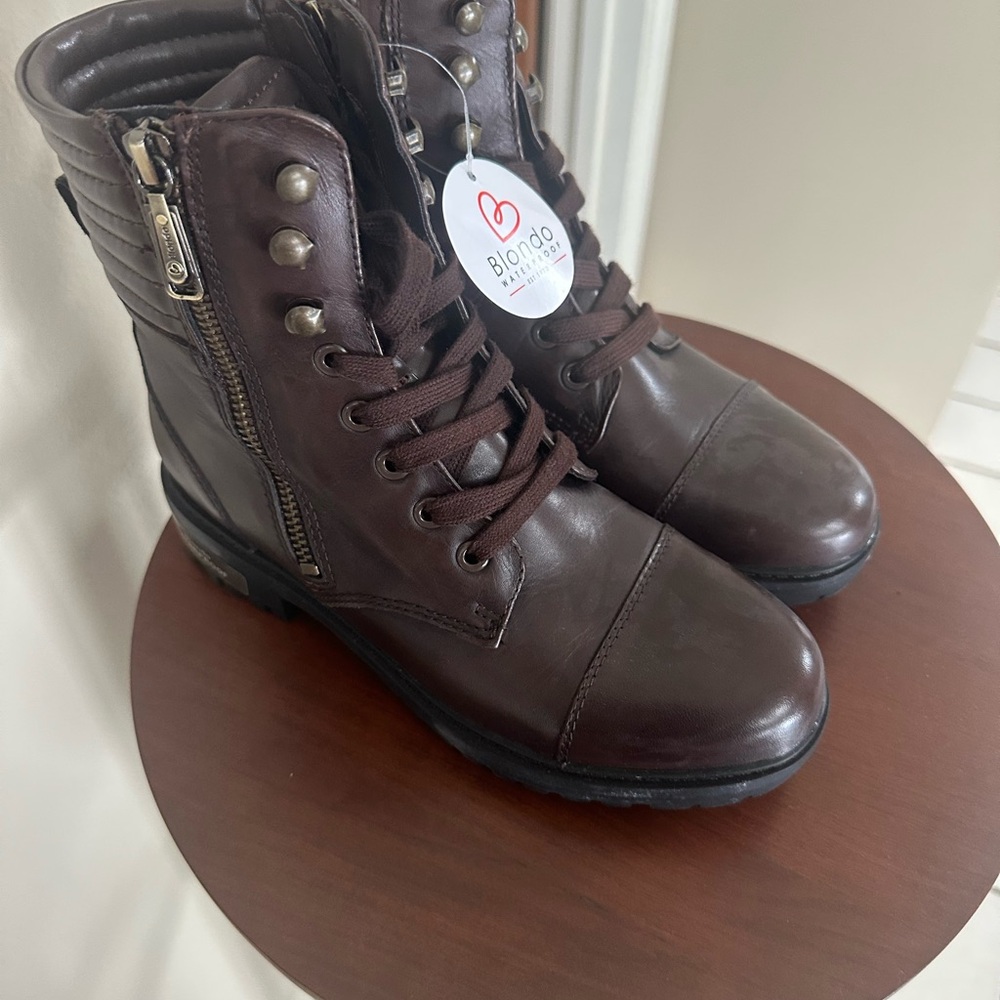 Blondo Mady Waterproof Brown Boots Size 6.5 - Picture 3 of 8